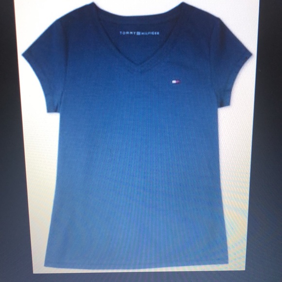 Tommy Hilfiger Big Girls V-Neck T-Shirt - Picture 2 of 5